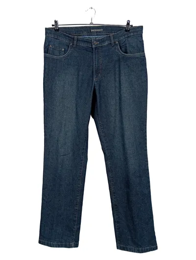 Walbusch Herren Jeans Regular Fit Blau Gr. 26 Baumwollmix Stretch