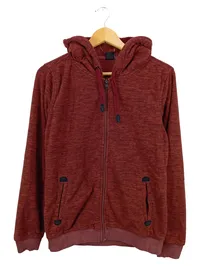 Sublevel Herren Kapuzenpullover Rot Gr. L mit Reißverschluss Hoodie 1