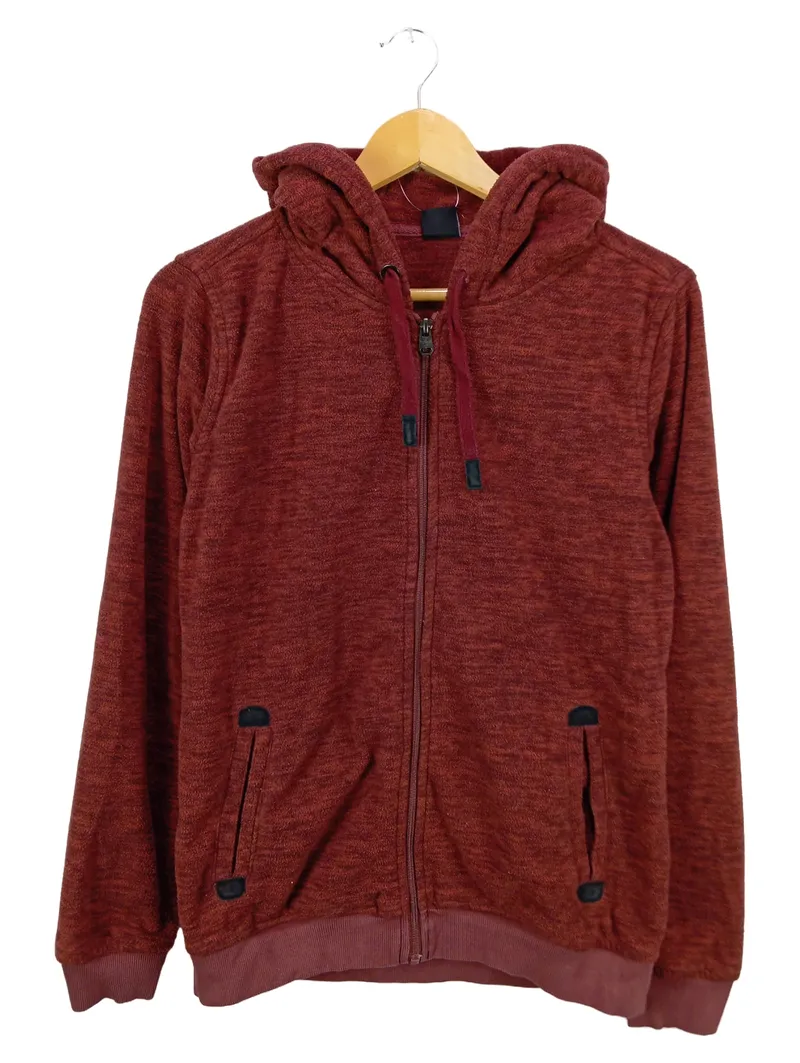 Sublevel Herren Kapuzenpullover Rot Gr. L mit Reißverschluss Hoodie 1