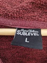Sublevel Herren Kapuzenpullover Rot Gr. L mit Reißverschluss Hoodie 2