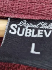 Sublevel Herren Kapuzenpullover Rot Gr. L mit Reißverschluss Hoodie 3