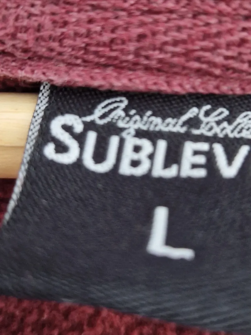 Sublevel Herren Kapuzenpullover Rot Gr. L mit Reißverschluss Hoodie 3