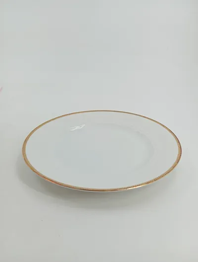 Bavaria Essteller Porzellan Weiß Goldrand 25cm Klassisch