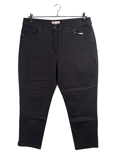 Adagio Damen Stoffhose Schwarz Gr. XL/42 Baumwolle Stretch