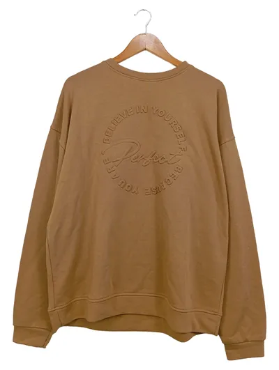 Azara Damen Sweatshirt Pullover Braun XL Casual