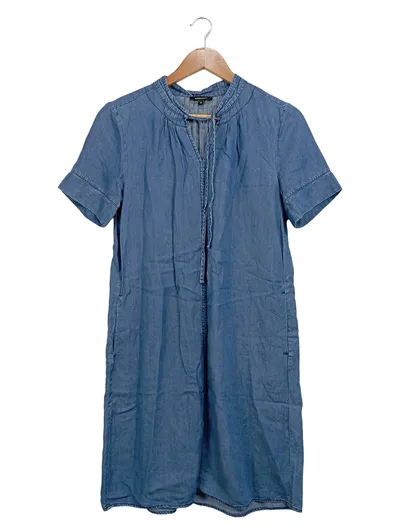 MORE & MORE Damen Jeanskleid Gr. 36 S Blau Casual Baumwolle