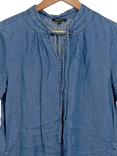 MORE & MORE Damen Jeanskleid Gr. 36 S Blau Casual Baumwolle