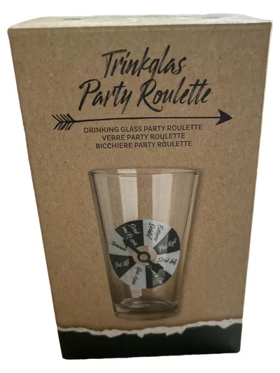 DEPOT Trinkglas Party Roulette Glas Transparent Casual 200ml