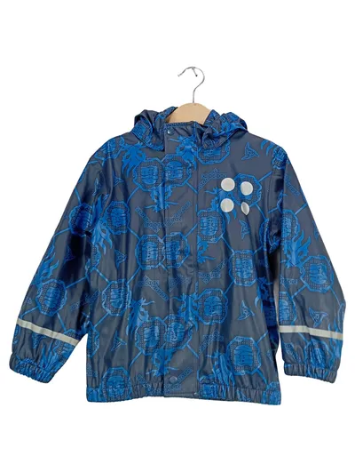 LEGO Wear Kinder Regenjacke Ninjago Gr. 104 Blau mit Kapuze Reflektoren