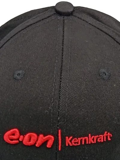 E.ON Kernkraft Basecap Kappe Schwarz Logo Bestickt Energie Fanartikel Mütze