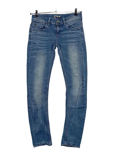 Garcia Jeans Damen Slim Fit Hose Blau W31 L30 Baumwolle Freizeit