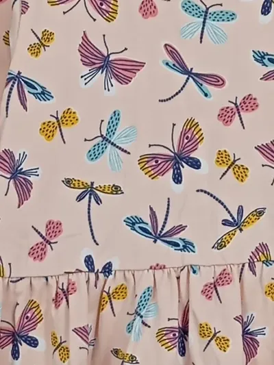 ALANA Kinder Freizeitkleid Rosa 110 Tiermotiv Rüschen Baumwolle