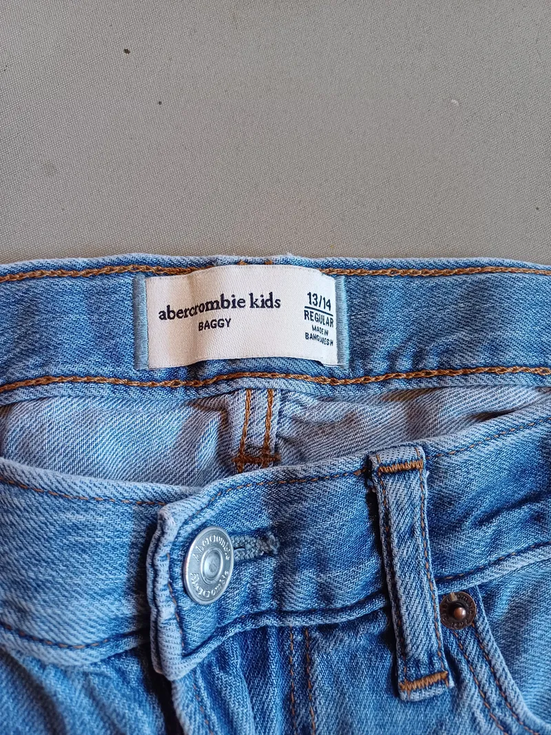 Abercrombie Kids Jeans Regular Fit Blau Kinder Gr. 152 Polyester 2