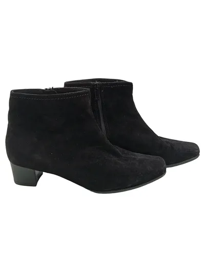 Peter Kaiser Damen Stiefeletten Schwarz Wildleder Gr. 37,5 Absatz 4cm