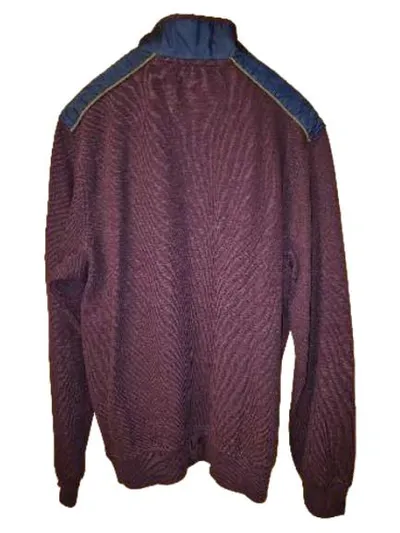 Daniel Hechter Herren Pullover 1/4 Zip Bordeaux Gr. XL Baumwolle