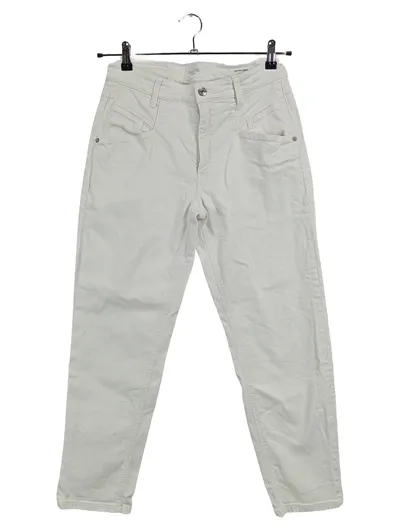 Cambio Damen Jeans Regular Fit Größe 40 Weiß Casual Hose
