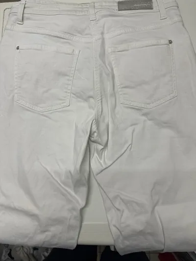 Cambio Damen Jeans Regular Fit Größe 40 Weiß Casual Hose