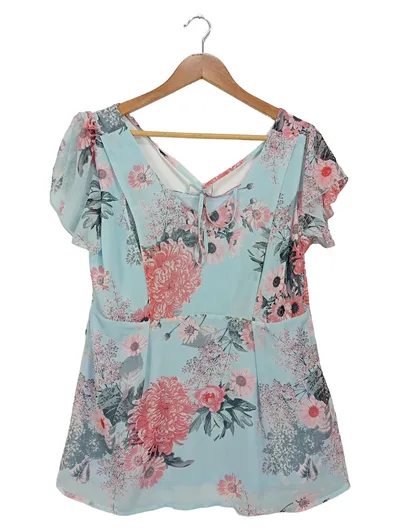 Mamalicious Damen Freizeitkleid Gr. S Blau Blumenmuster
