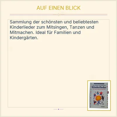 Die schönsten Kinderlieder Buch zum Singen Tanzen Mitmachen Weidinger