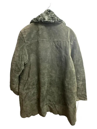 Avitano Damen Lederjacke Mantel Gr. 42 Oliv Vintage Herbst Winter