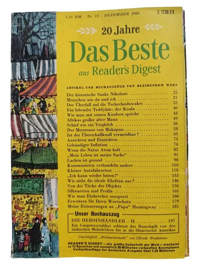 Das Beste aus Reader's Digest Dez 1968 Weihnachten Vintage Jubiläum