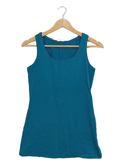 Street One Damen Tanktop Basic Top Petrol Gr. 36/S Baumwolle