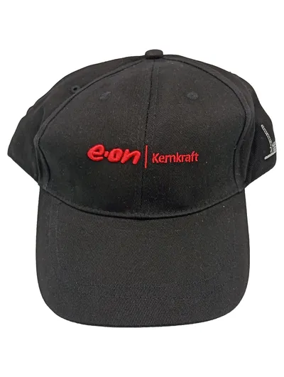 E.ON Kernkraft Basecap Kappe Schwarz Logo Fanartikel Energie Mütze Sammler