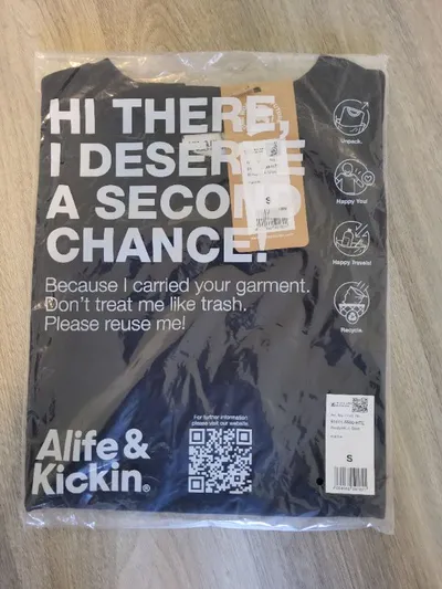 Alife & Kickin Damen T-Shirt Gr. 36/S Blau Casual Baumwolle