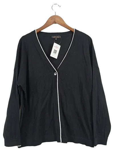 DINE 'N' DANCE Damen Strickjacke Gr. 42 Schwarz Casual Baumwolle Kaschmir