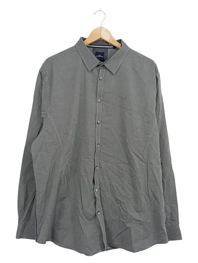 Engbers Herren Business Hemd Gr. 3XL Grau Regular Fit Baumwolle Langarm