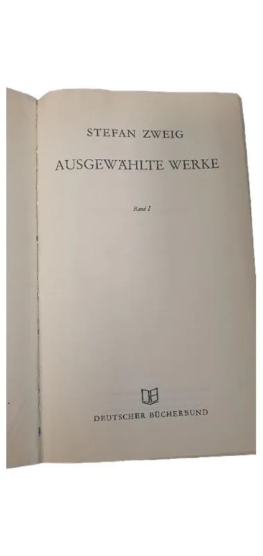 Stefan Zweig "Der Amokläufer" Klassiker Hardcover Deutsch Deutscher Bücherbund