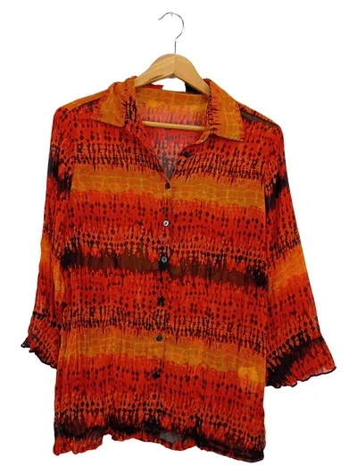 CANDA Damen Bluse Mehrfarbig Gr. 38 M Casual Polyester
