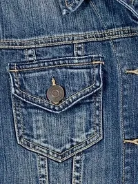 Fishbone Jeansjacke Damen Gr. 38/M Blau Casual Denim Jacke 3