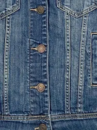 Fishbone Jeansjacke Damen Gr. 38/M Blau Casual Denim Jacke 4