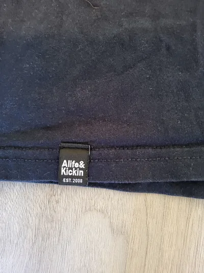 Alife & Kickin Herren T-Shirt Basic Blau Gr. 46/S Baumwolle Logo
