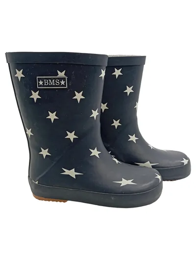 BMS Kinder Gummistiefel Sternenmuster Blau Gr. 25 Regenstiefel