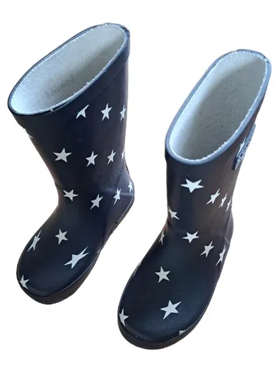 BMS Kinder Gummistiefel Sternenmuster Blau Gr. 25 Regenstiefel