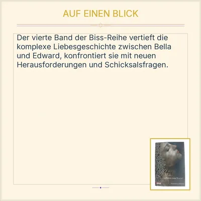 Biss zum Ende der Nacht Stephenie Meyer Fantasy-Liebesroman Taschenbuch Deutsch