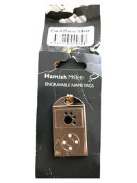 Hamish McBeth Pawd Player Hundemarke Anhänger Silber Gravierbar Hund Katze 1