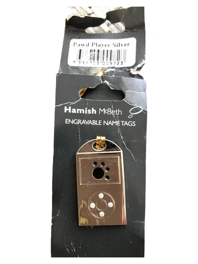 Hamish McBeth Pawd Player Hundemarke Anhänger Silber Gravierbar Hund Katze