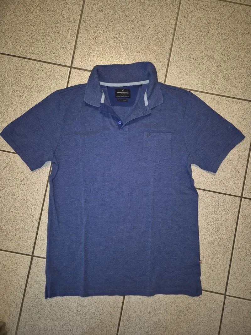 Daniel Hechter Paris Poloshirt Herren XL Blau Baumwolle Kurzarm 6