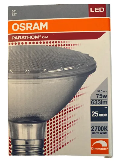 OSRAM PARATHOM DIM LED Leuchtmittel E27 75W Ersatz 36° Warmweiß Dimmbar