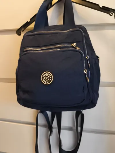Yun Yang Damen Rucksack Blau Nylon Tasche 26x27cm Praktisch