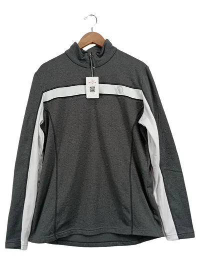 BENGER Herren Trainingsjacke Sportlich Grau Gestreift XL Polyester