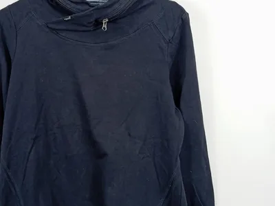 s'questo Damen Kapuzenpullover Gr. 40 Blau Casual Hoodie
