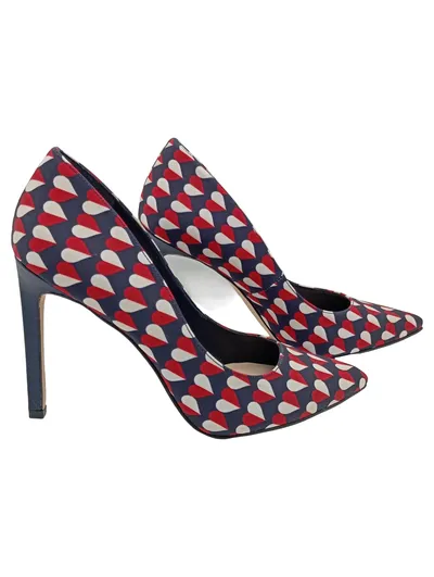 Nine West Damen Pumps Grafik Muster Textil 11cm Absatz Mehrfarbig Gr. 39