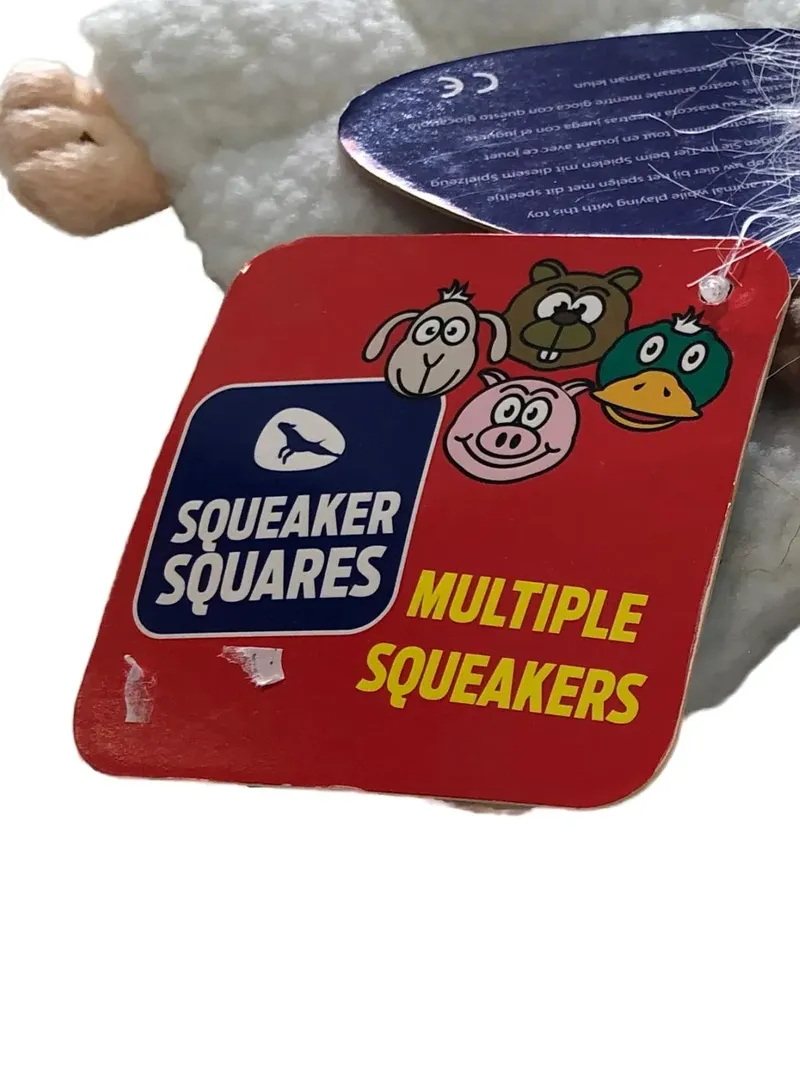 DOXTASY Katzenspielzeug Schaf Stofftier Quietscher Weiß Plüschtier 3