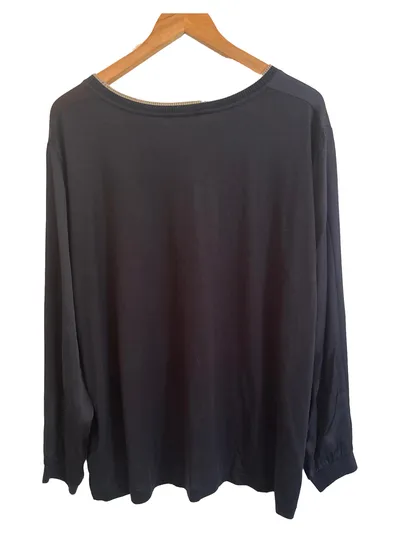 Cinque Damen Sweatshirt Blau Modern Gr. XXL Viskose Langarm