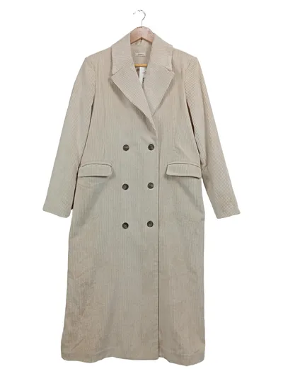 SENES Damen Cord Mantel Klassisch Beige Gr. S/M