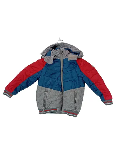 Esprit Kinder Steppjacke Winterjacke Gr. 92/98 Blau Rot Grau Kapuze